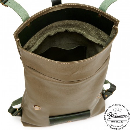 Кожаный рюкзак "Vogue New" (оливковый)